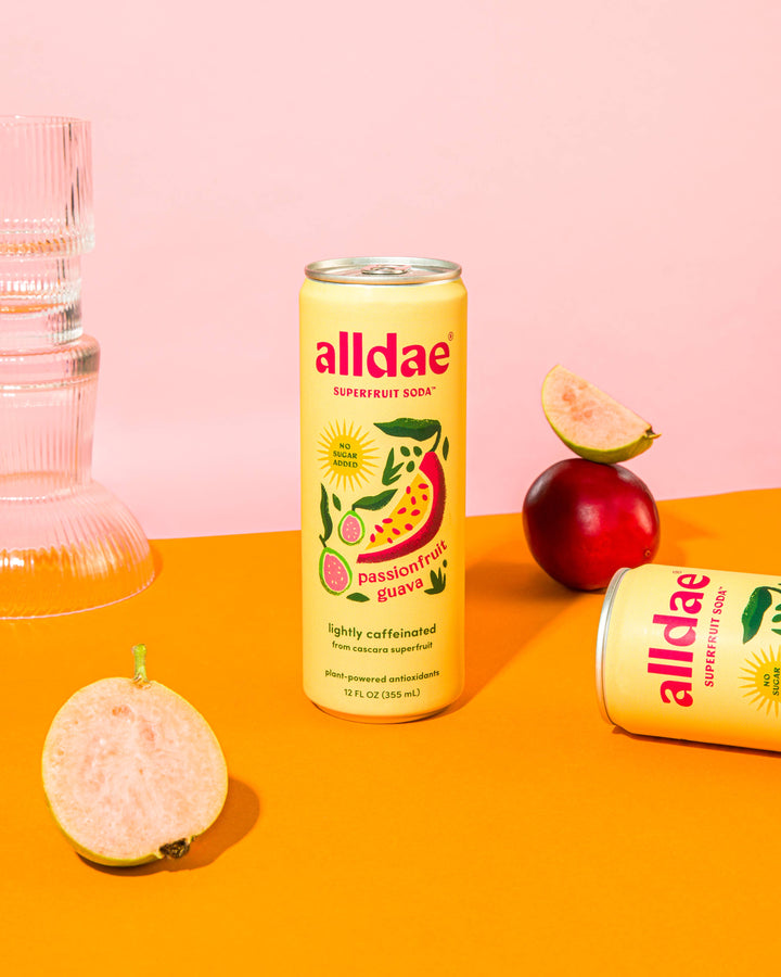 alldae superfruit soda - Passionfruit Guava Drink | Soda | Lightly Caffeinated Soda