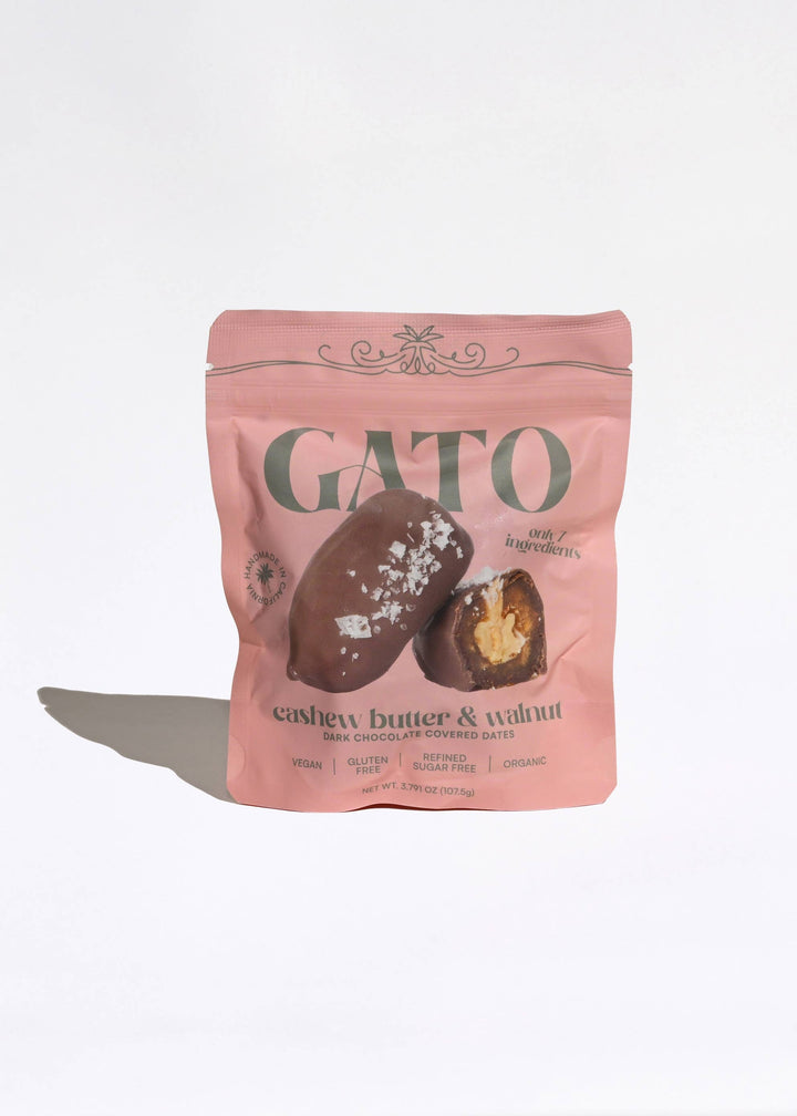 Gato Dates - Chocolate Covered Dates with Cashew Butter (3 per pouch)