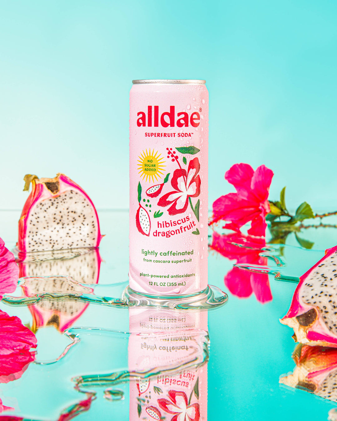 alldae superfruit soda - Hibiscus Dragonfruit Drink | Soda | Lightly Caffeinated Soda