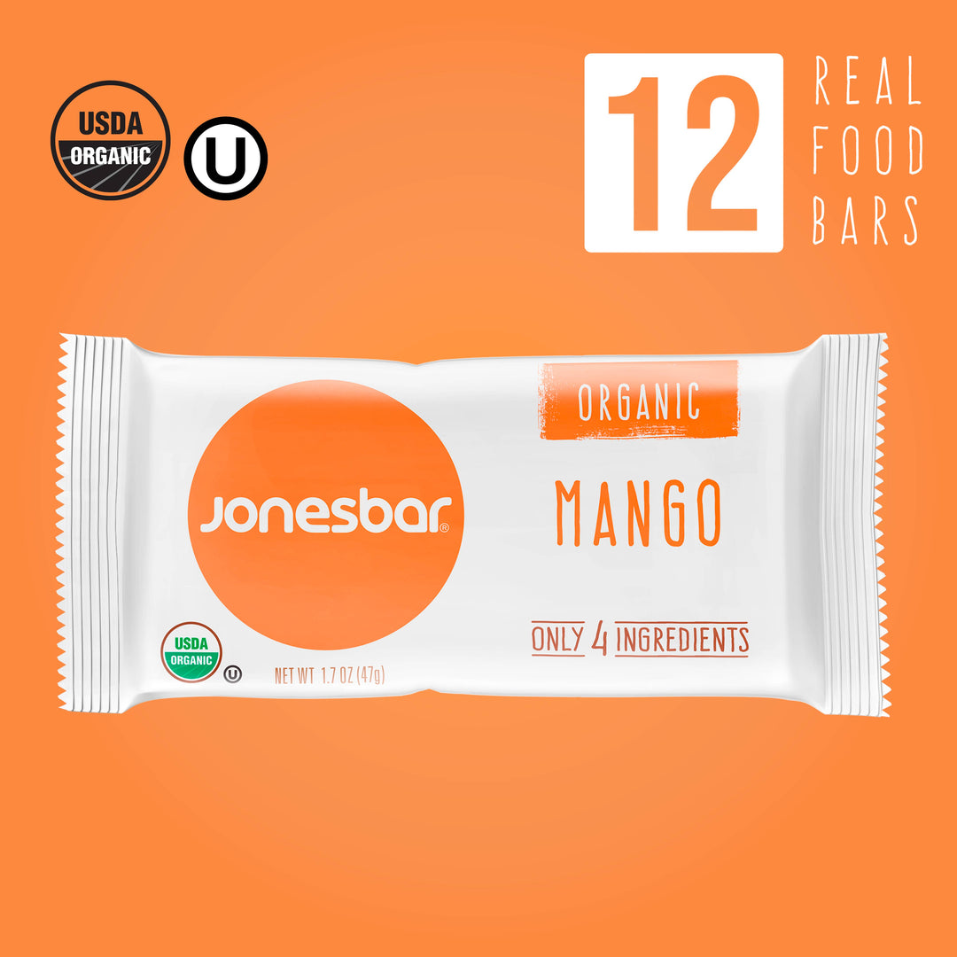 Jonesbar - JONESBAR Mango Almond Organic Fruit &amp; Nut Bar, Vegan, Kosher