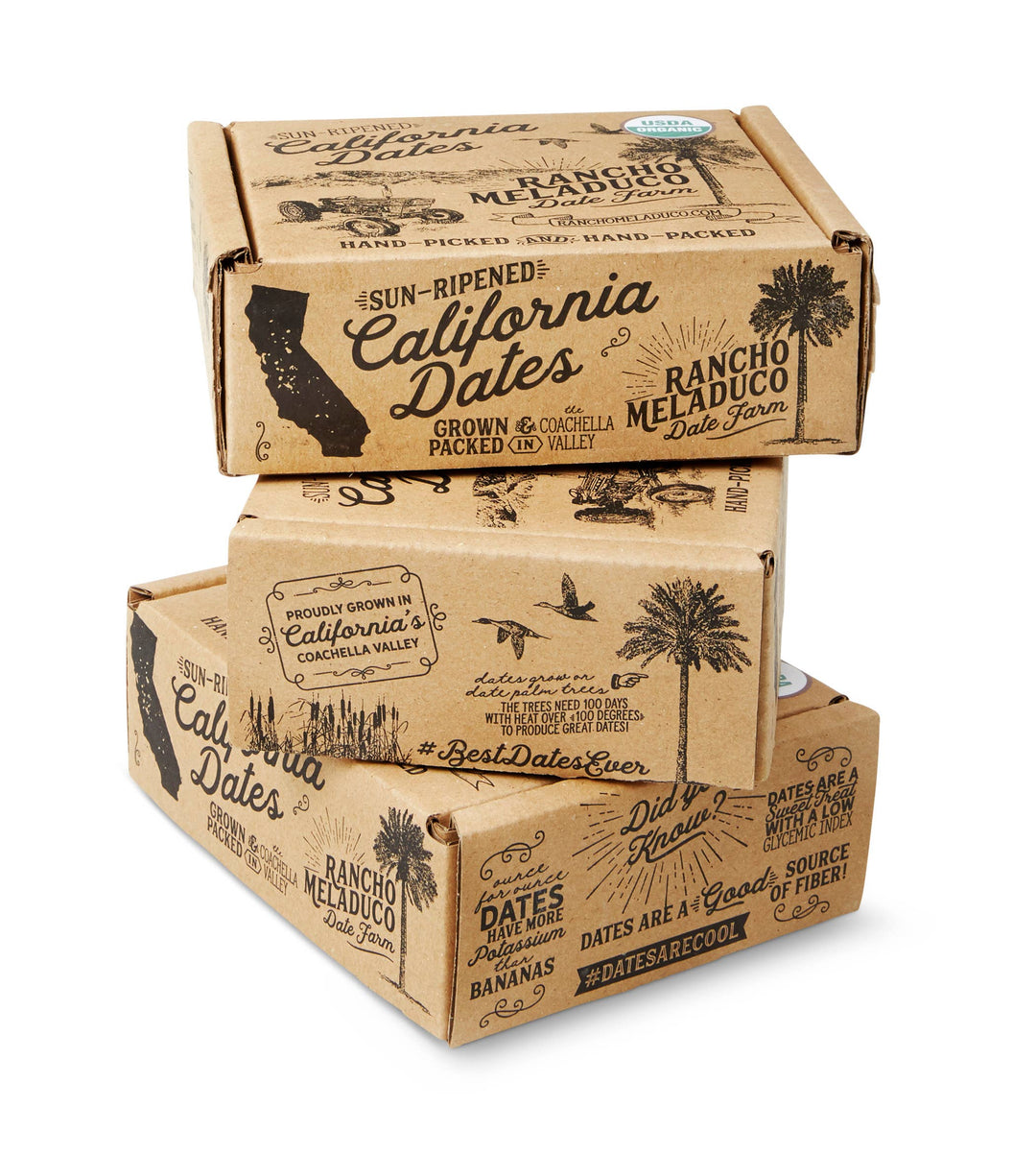 Rancho Meladuco Date Farm - 1 lb. ORGANIC Prime Medjool Dates