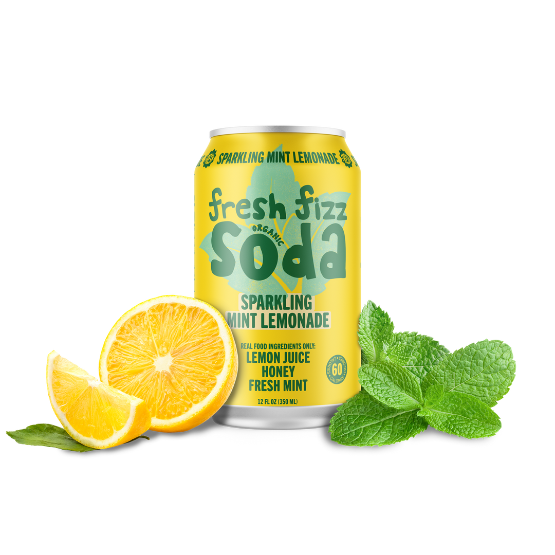 Fresh Fizz Sodas - Sparkling Mint Lemonade - Natural Soda