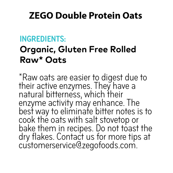 Zego - Organic Gluten-free Double Protein Oats (14 Oz)
