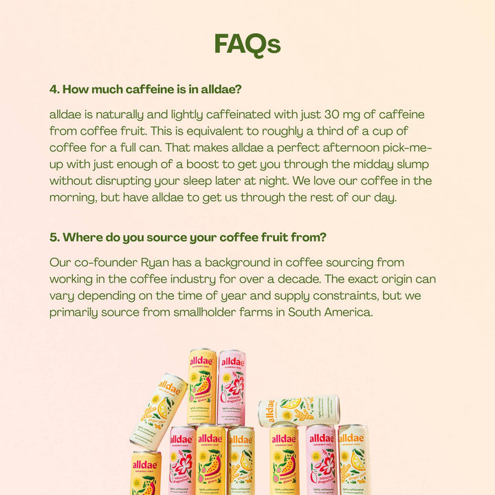 alldae superfruit soda - Passionfruit Guava Drink | Soda | Lightly Caffeinated Soda