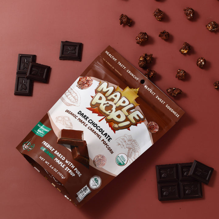 Better Together Foods - Maple Pop! Organic Maple Caramel Popcorn - Dark Chocolate