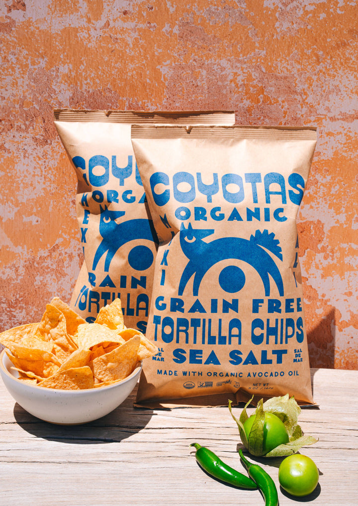 COYOTAS - Coyotas Organic Grain Free Tortilla Chips, 5 oz, Sea Salt