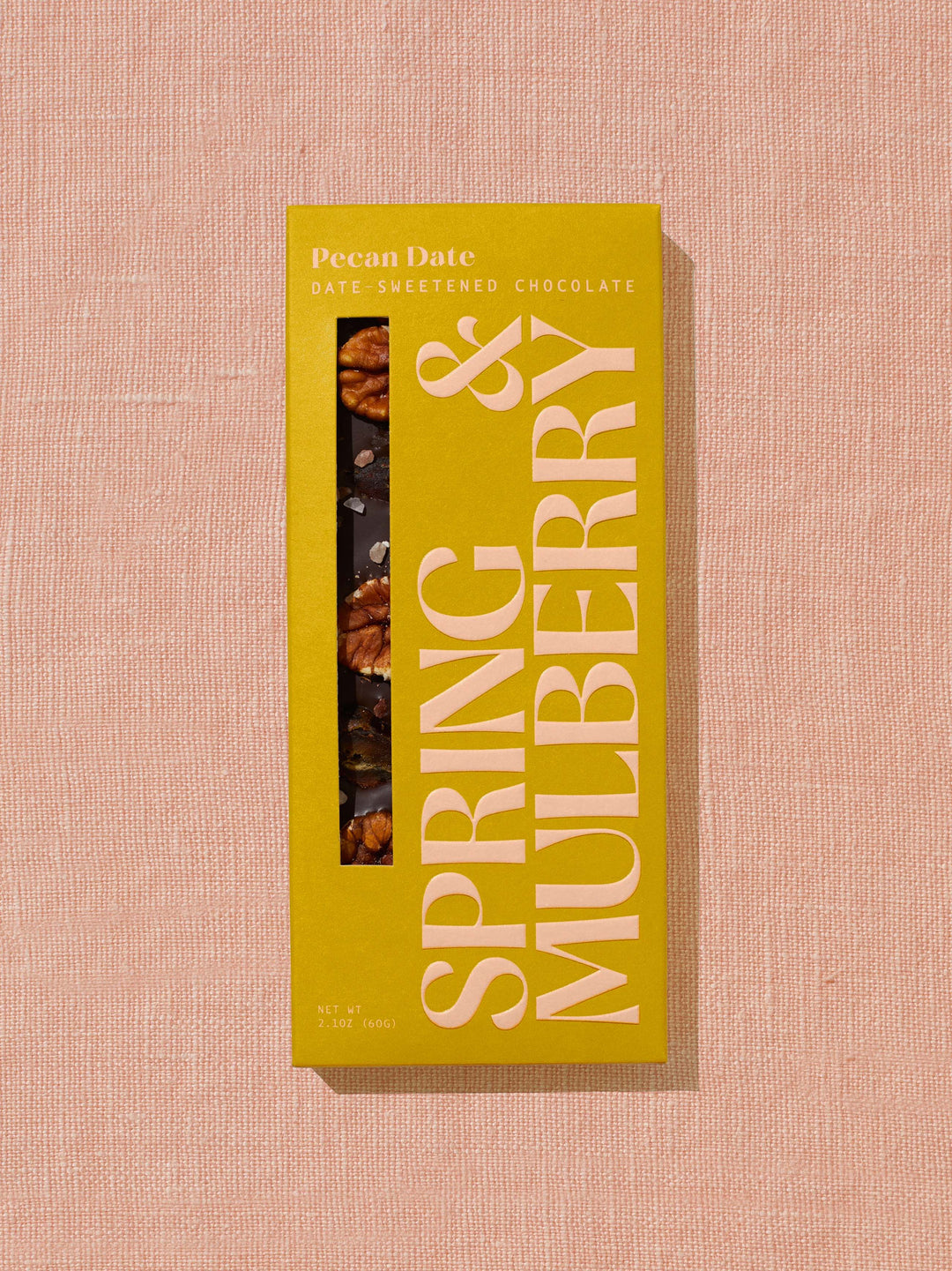 Spring &amp; Mulberry - Pecan Date Date-Sweetened Dark Chocolate
