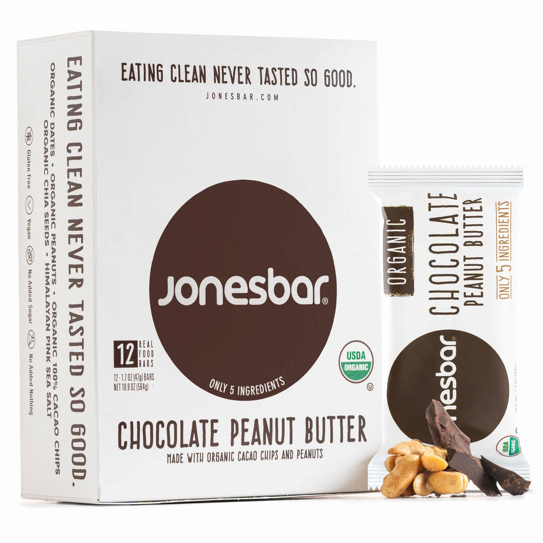Jonesbar - JONESBAR Chocolate Peanut Butter Organic Fruit &amp; Nut Bar