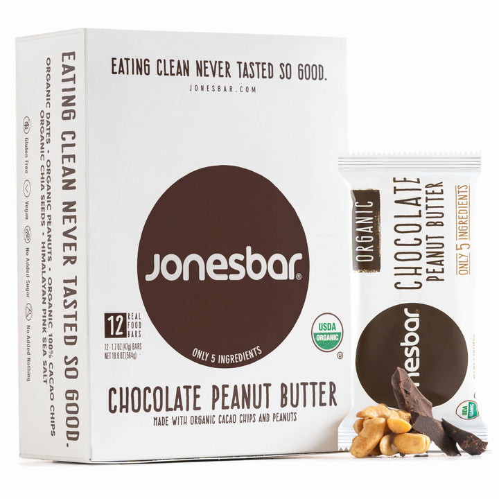 Jonesbar - JONESBAR Chocolate Peanut Butter Organic Fruit &amp; Nut Bar