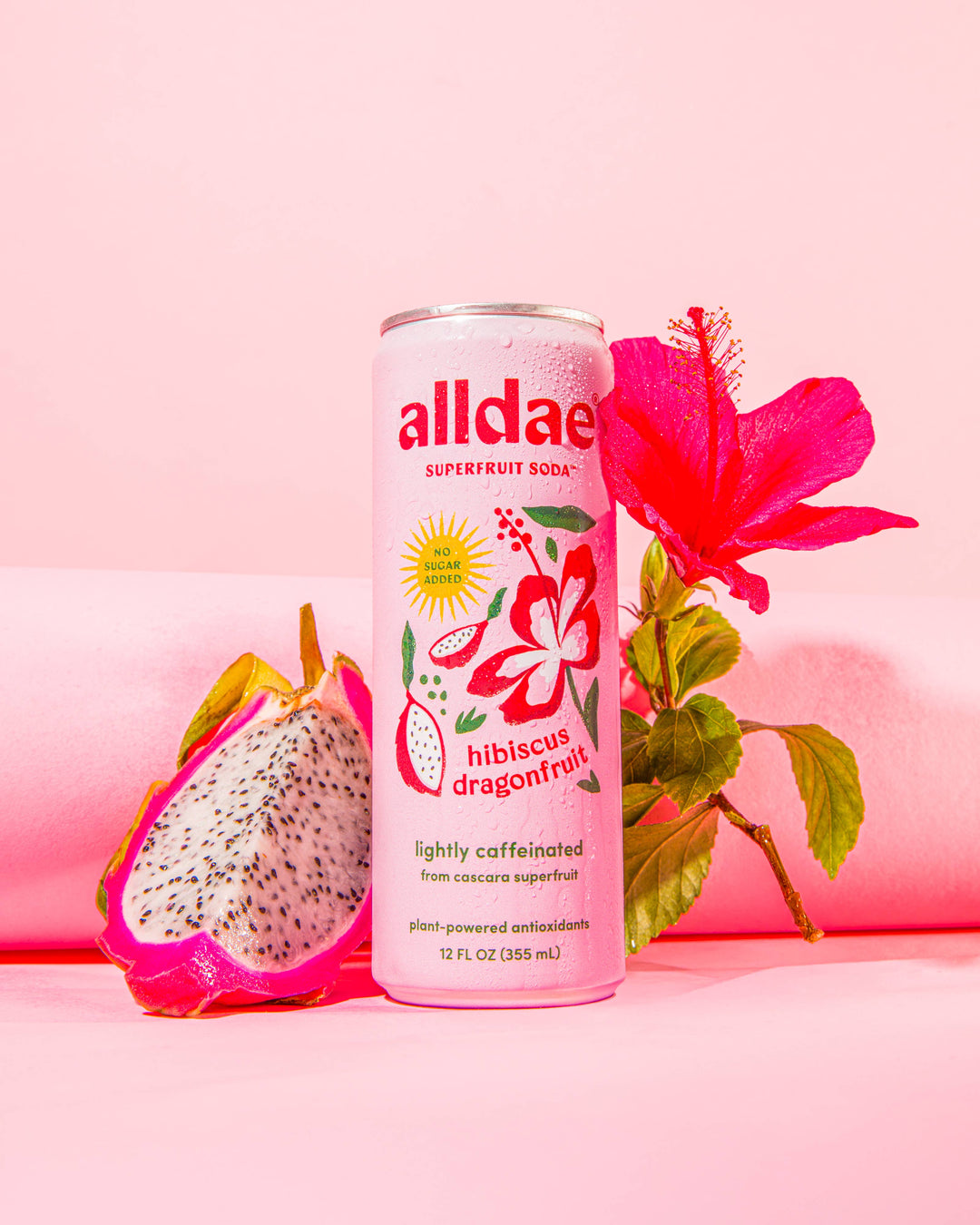 alldae superfruit soda - Hibiscus Dragonfruit Drink | Soda | Lightly Caffeinated Soda