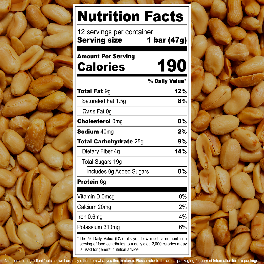 Jonesbar - JONESBAR Peanut Butter Organic Fruit &amp; Nut Bar, Vegan Snack
