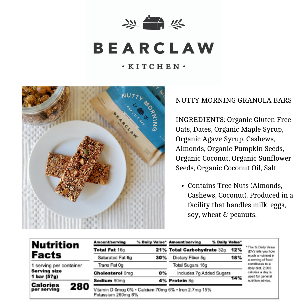 Bearclaw Kitchen - Nutty Morning Granola Bar