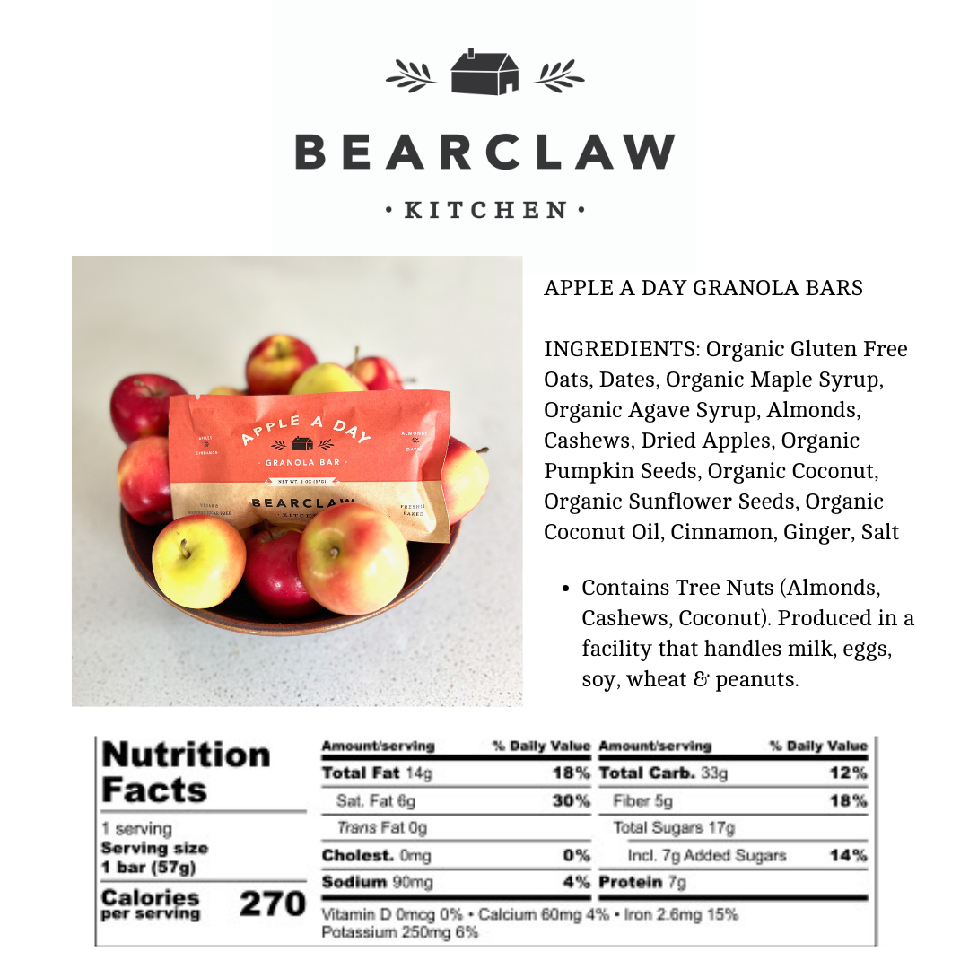 Bearclaw Kitchen - Apple a Day Granola Bar