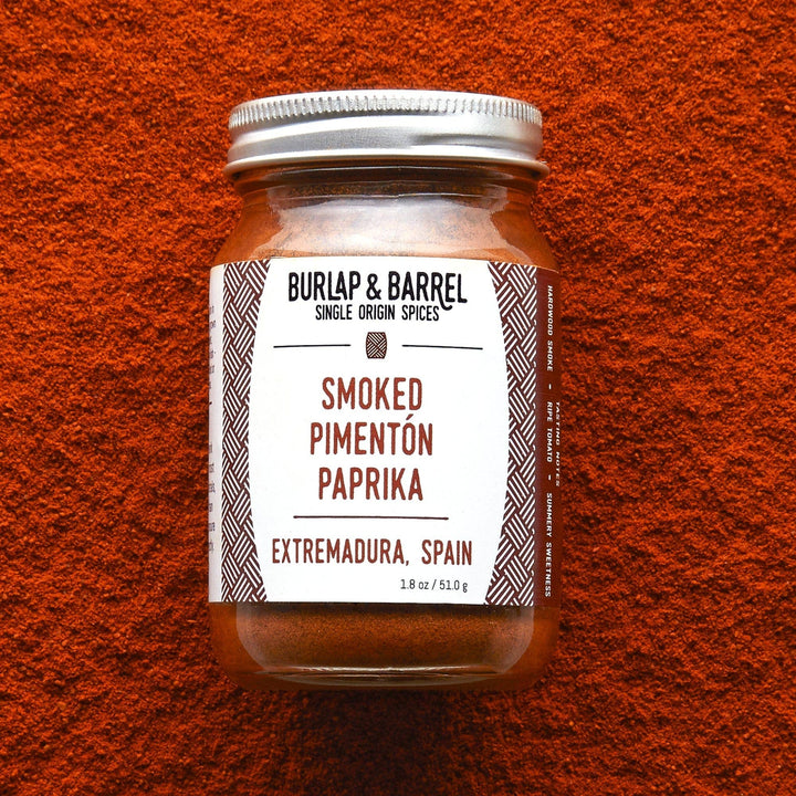 Burlap &amp; Barrel - Smoked Pimenton Paprika - Single Origin Spice &amp; Seasoning: 1.8 oz glass jar