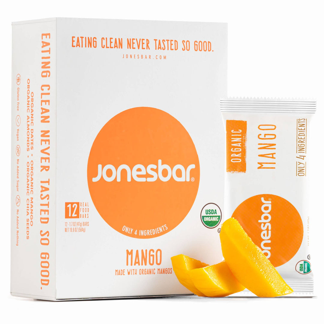 Jonesbar - JONESBAR Mango Almond Organic Fruit &amp; Nut Bar, Vegan, Kosher