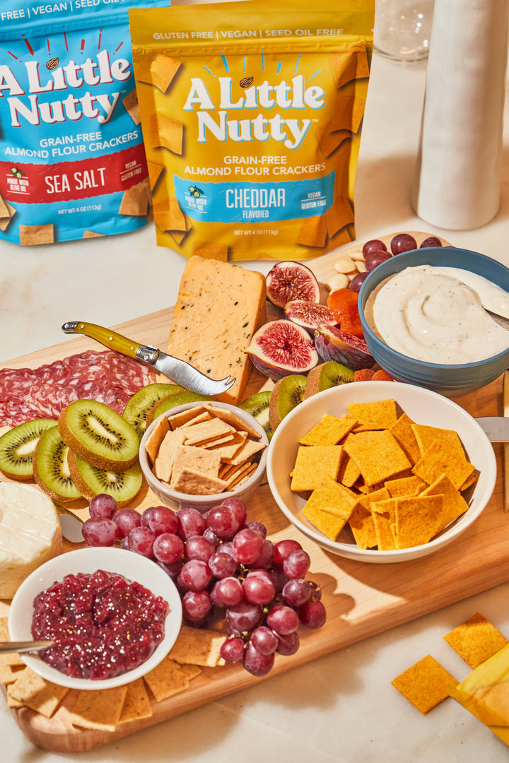 A Little Nutty - Grain-Free Cheddar Crackers