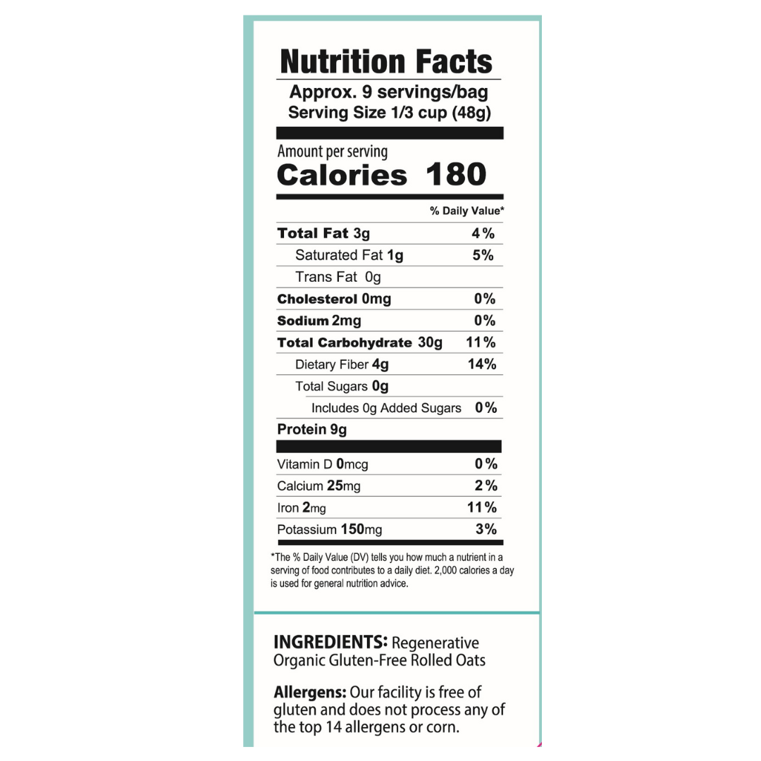 Zego - Regenerative Organic Oatmeal – (21 oz.)