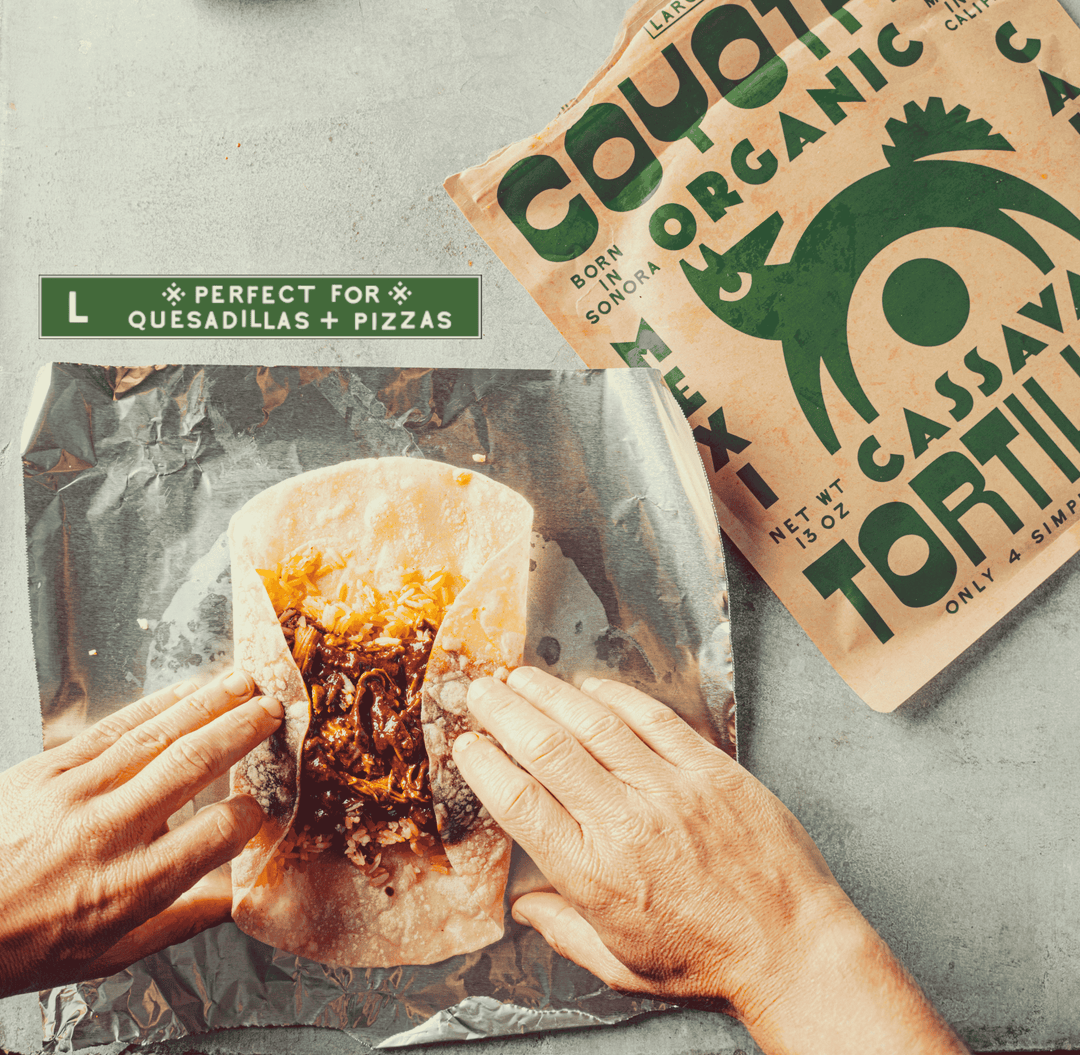COYOTAS - Organic Cassava Tortillas LARGE (9")