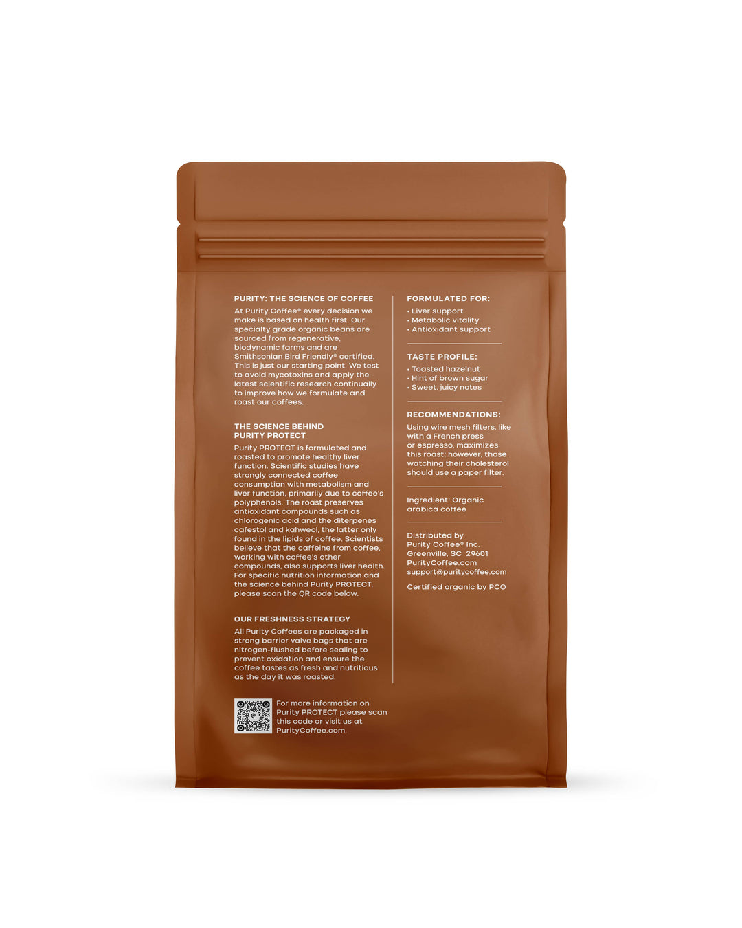 Purity Coffee - PROTECT: Light-Medium Roast Whole Bean Coffee - 12oz Bag