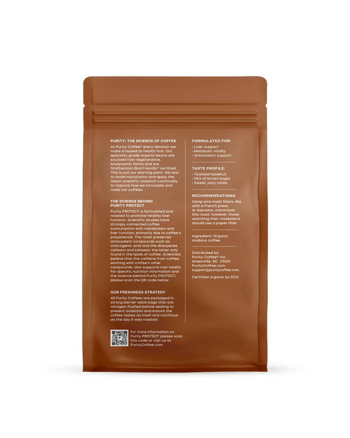 Purity Coffee - PROTECT: Light-Medium Roast Whole Bean Coffee - 12oz Bag