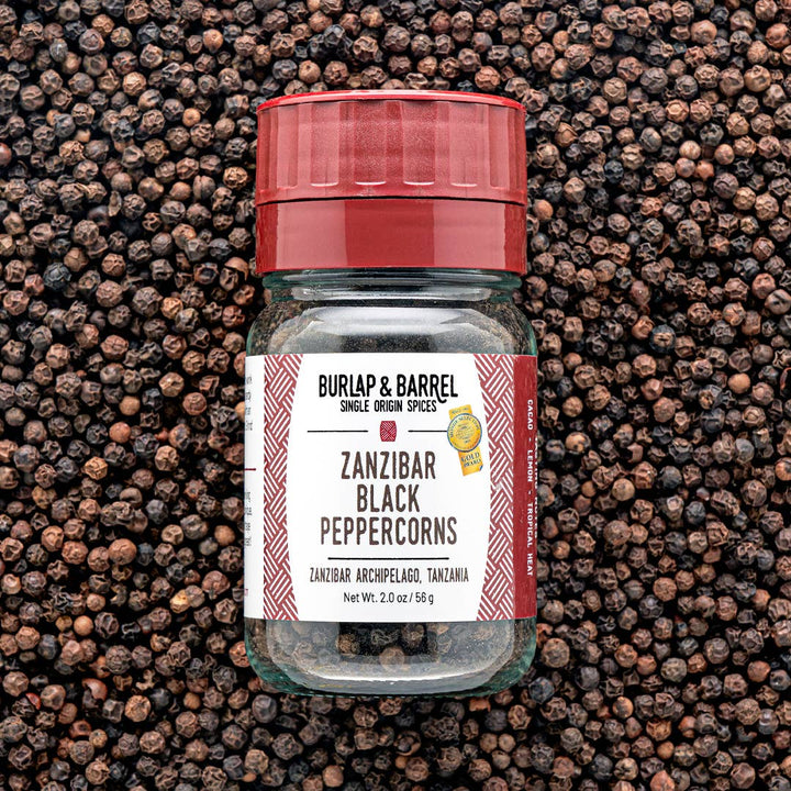 Burlap &amp; Barrel - Zanzibar Black Peppercorns - Single Origin Spice &amp; Seasoning