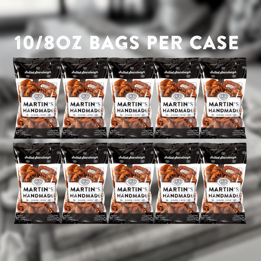 Martins Handmade Pretzels - Handmade Sourdough Pretzels, Salted - 8oz Bags: Salted