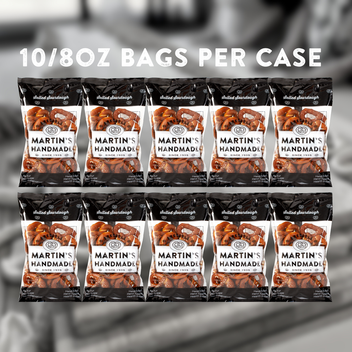 Martins Handmade Pretzels - Handmade Sourdough Pretzels, Salted - 8oz Bags: Salted