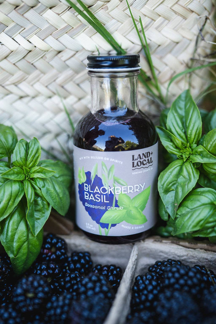 Land + Local - Blackberry Basil Shrub - 8oz