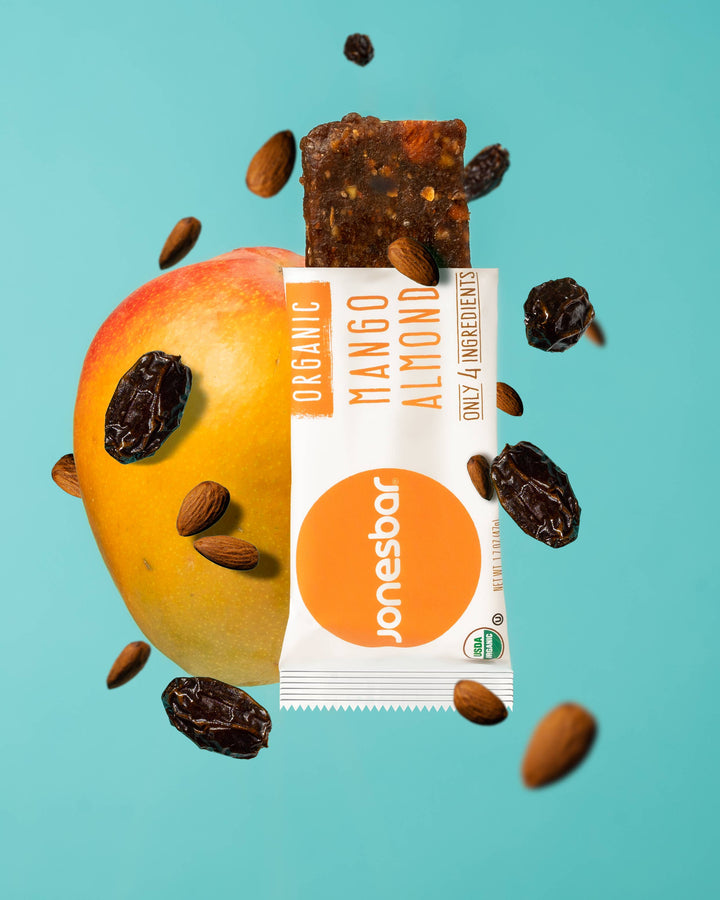 Jonesbar - JONESBAR Mango Almond Organic Fruit &amp; Nut Bar, Vegan, Kosher