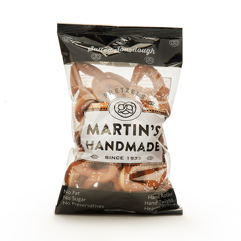 Martins Handmade Pretzels - Handmade Sourdough Pretzels, Salted - 8oz Bags: Salted