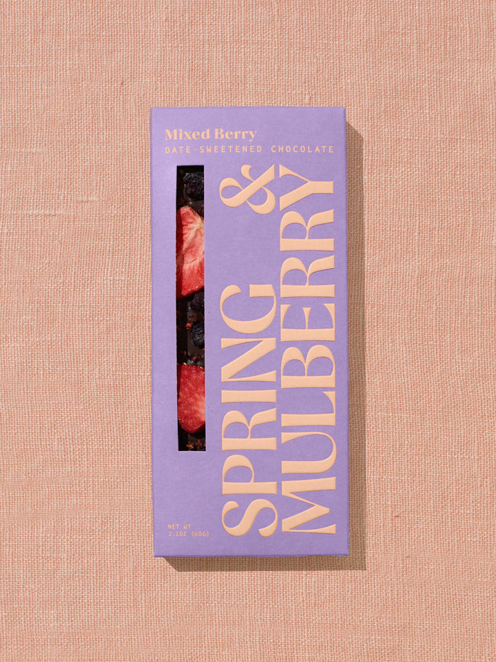 Spring &amp; Mulberry - Mixed Berry Date-Sweetened Dark Chocolate