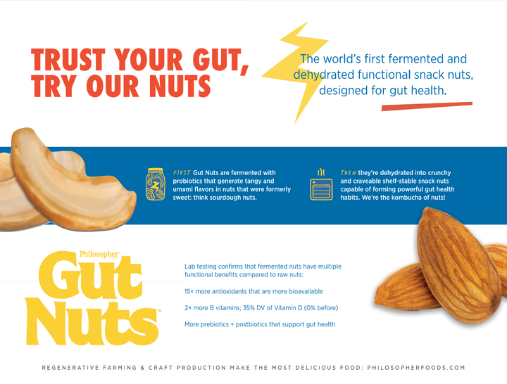 Philosopher Foods - Gut Nuts - Sprouted &amp; Fermented "Sourdough" Almonds