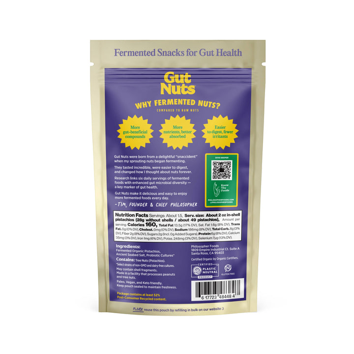 Philosopher Foods - Gut Nuts - Fermented Pistachios