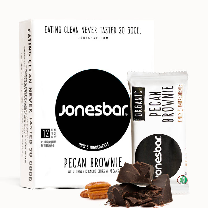 Jonesbar - JONESBAR Pecan Brownie Organic Fruit &amp; Nut Bar