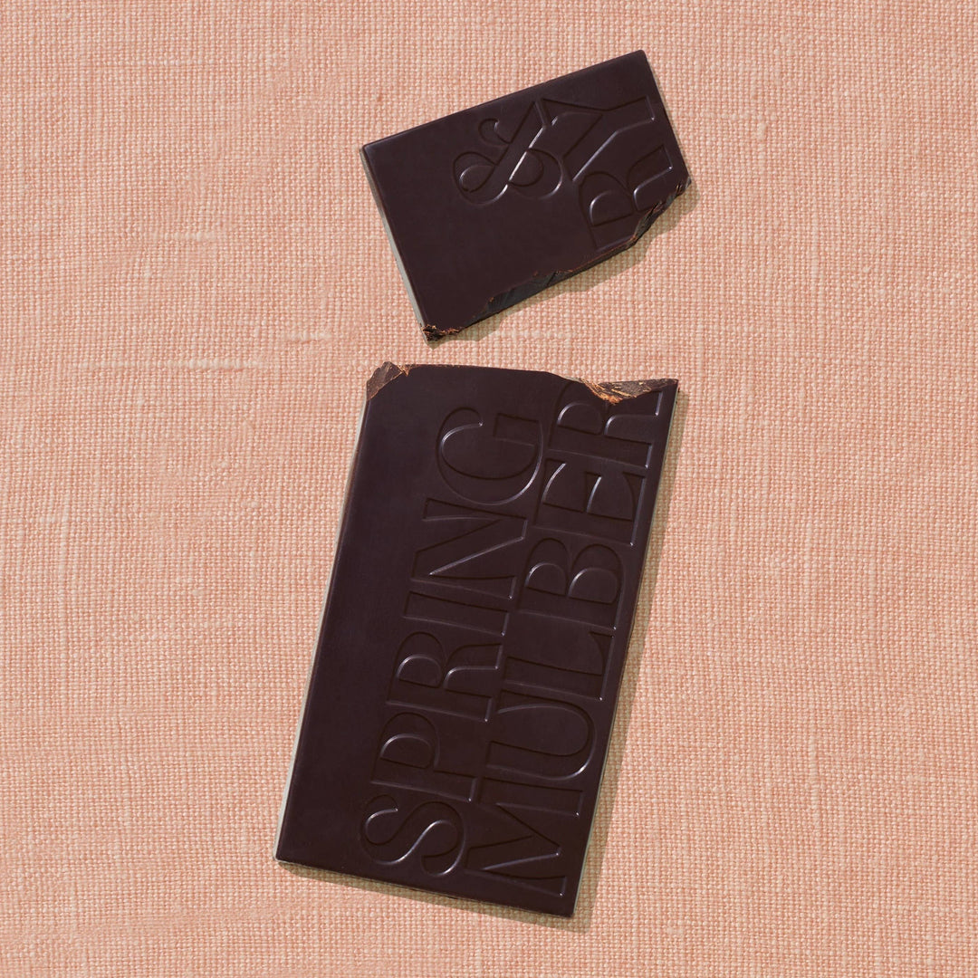 Spring &amp; Mulberry - Blood Orange Date-Sweetened Dark Chocolate