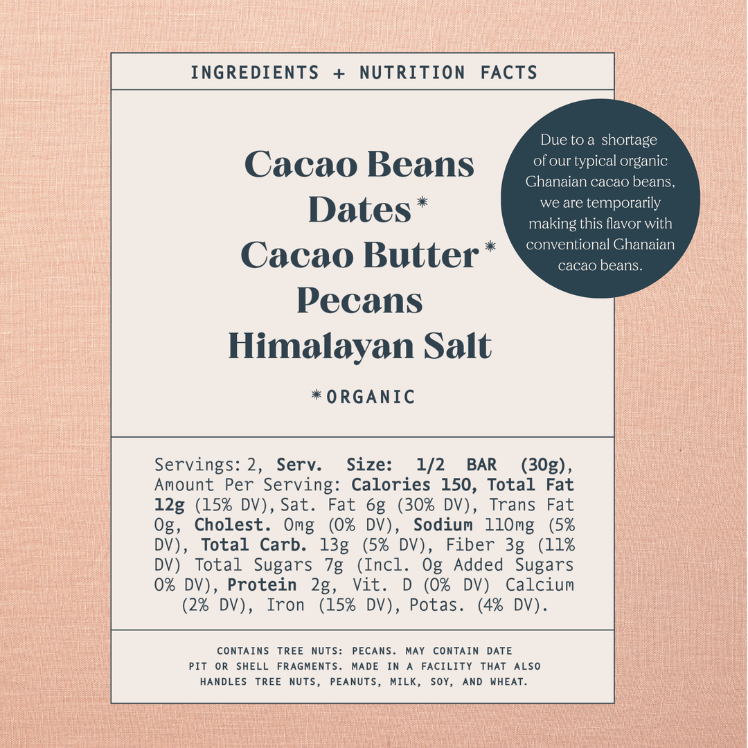 Spring &amp; Mulberry - Pecan Date Date-Sweetened Dark Chocolate
