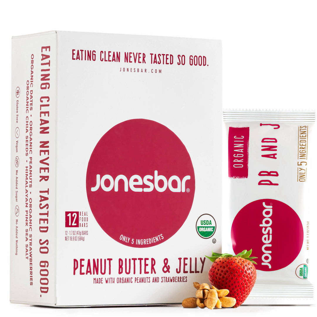 Jonesbar - JONESBAR Peanut Butter and Jelly Organic Fruit &amp; Nut Bar