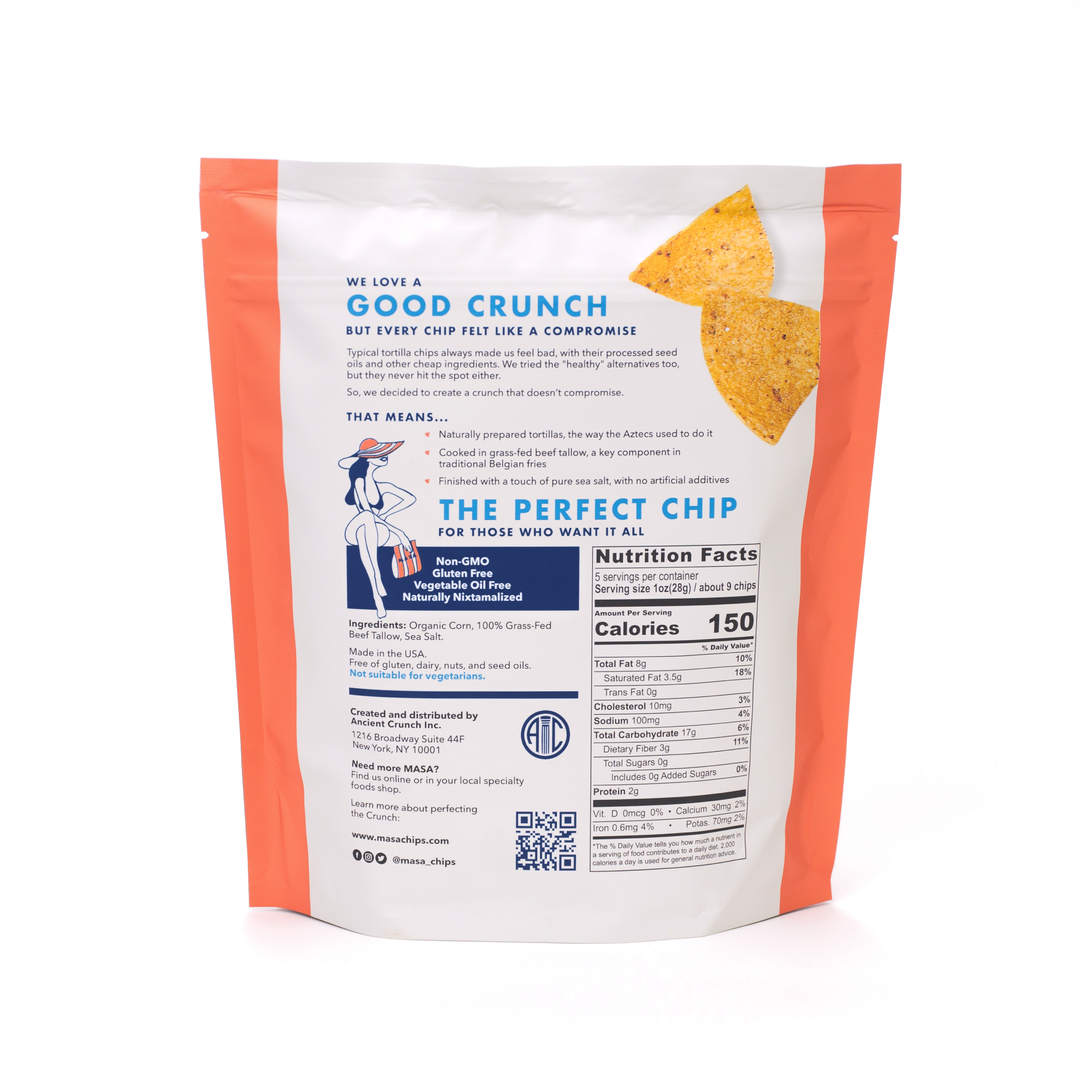 Ancient Crunch - MASA Chips, Original, 5oz Bag Case