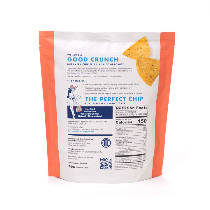 Ancient Crunch - MASA Chips, Original, 5oz Bag Case
