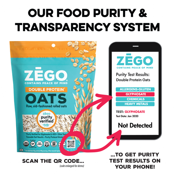 Zego - Organic Gluten-free Double Protein Oats (14 Oz)