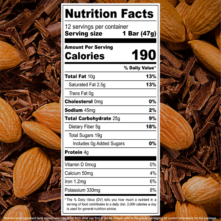 Jonesbar - JONESBAR Dark Chocolate Almond Organic Fruit &amp; Nut Bar Vegan