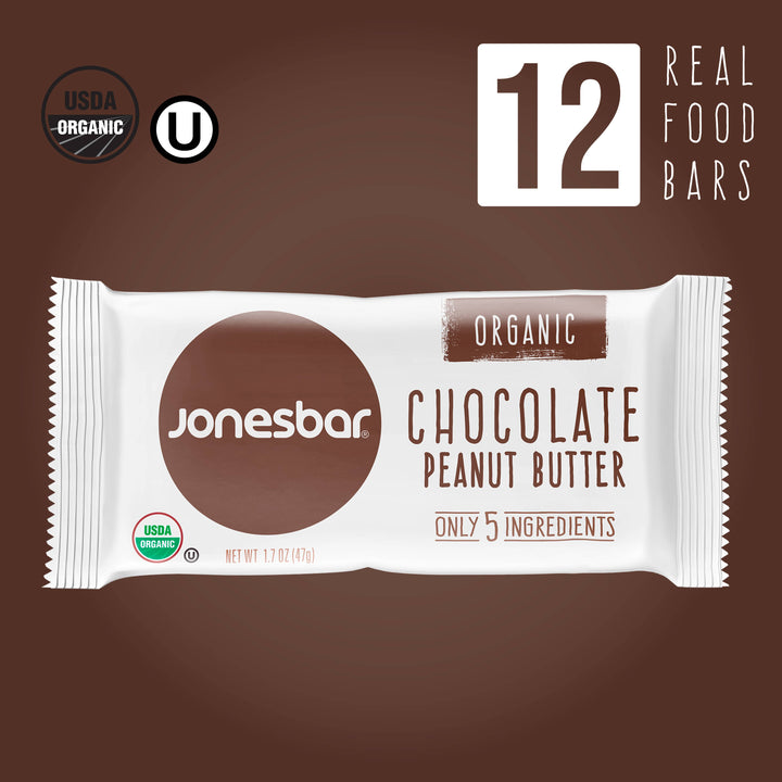 Jonesbar - JONESBAR Chocolate Peanut Butter Organic Fruit &amp; Nut Bar