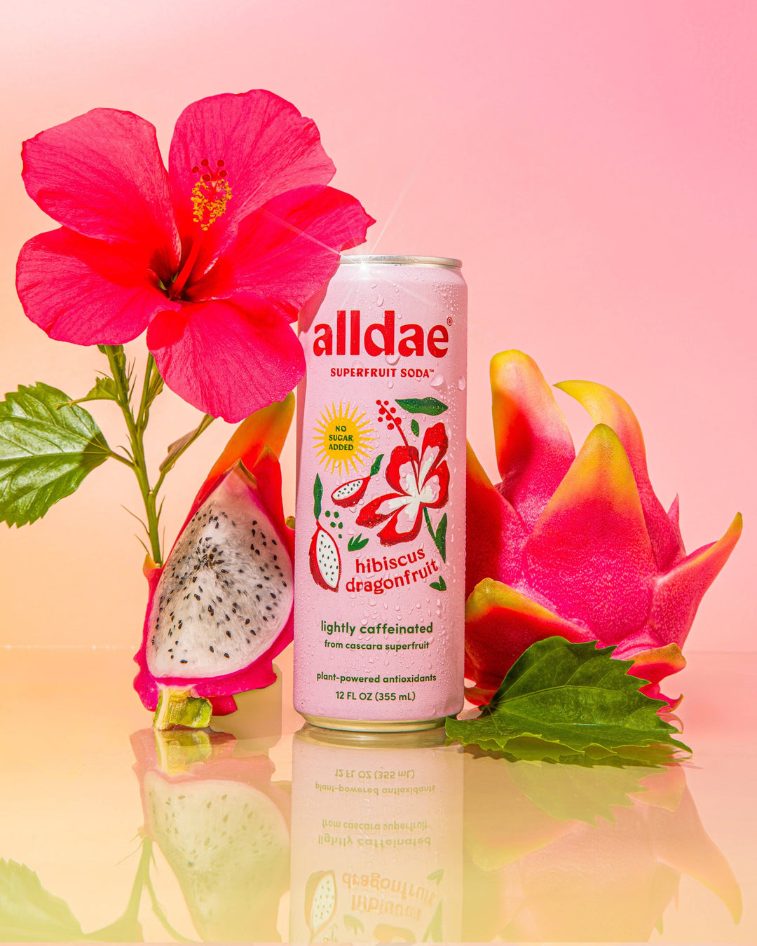 alldae superfruit soda - Hibiscus Dragonfruit Drink | Soda | Lightly Caffeinated Soda