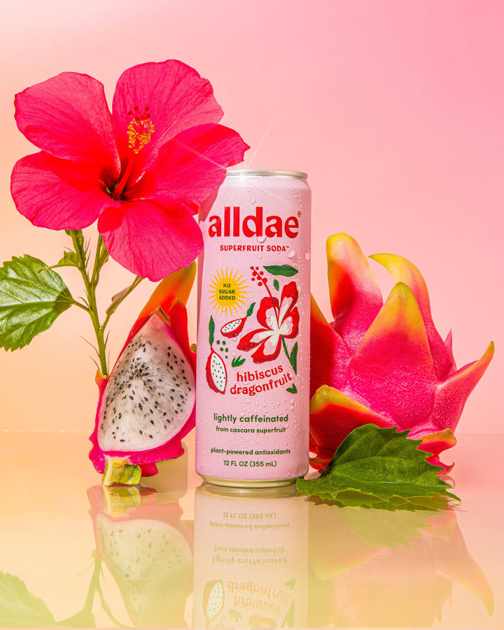 alldae superfruit soda - Hibiscus Dragonfruit Drink | Soda | Lightly Caffeinated Soda