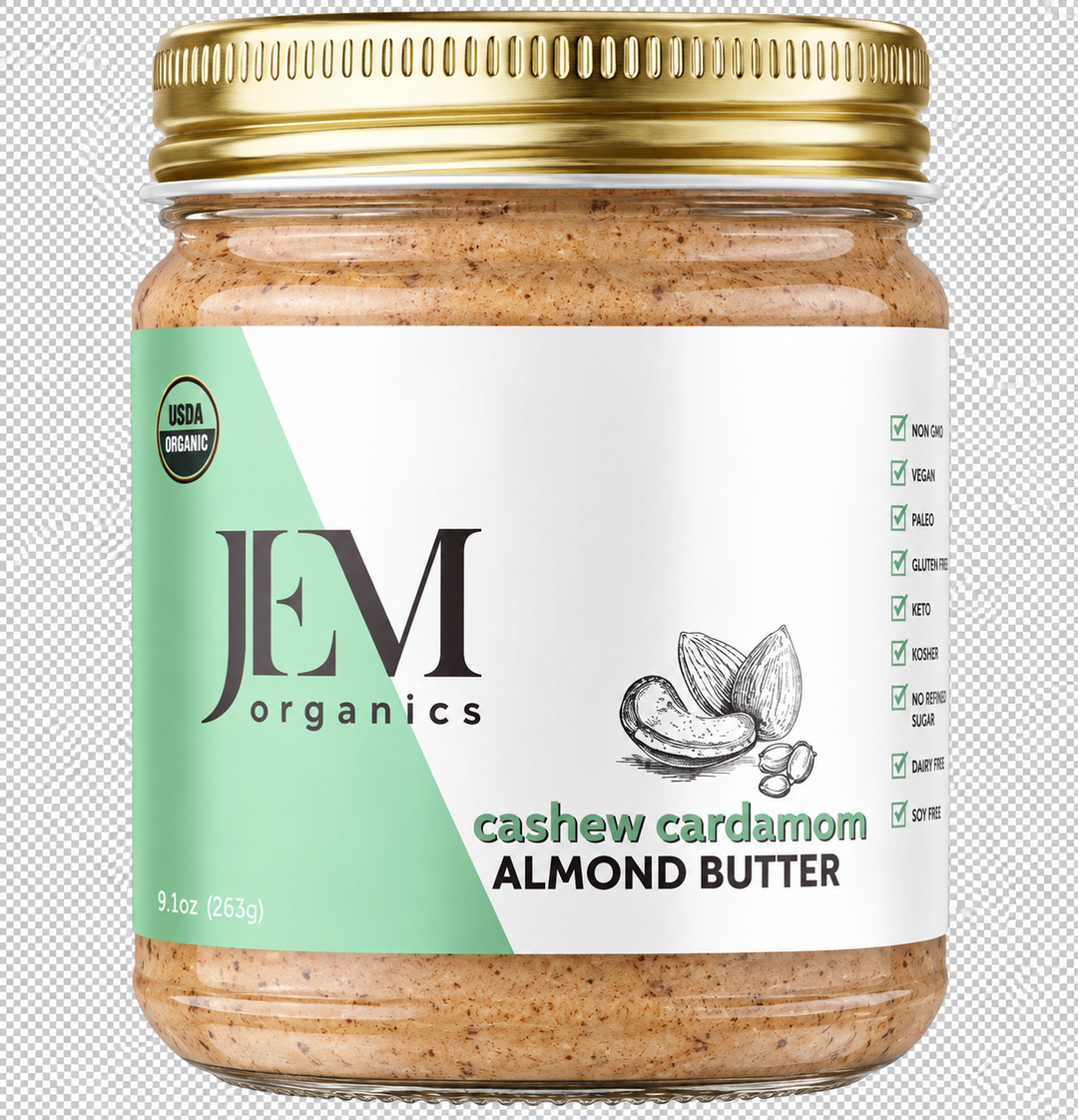 JEM Organics - NAKED Cashew Cardamom Almond Butter