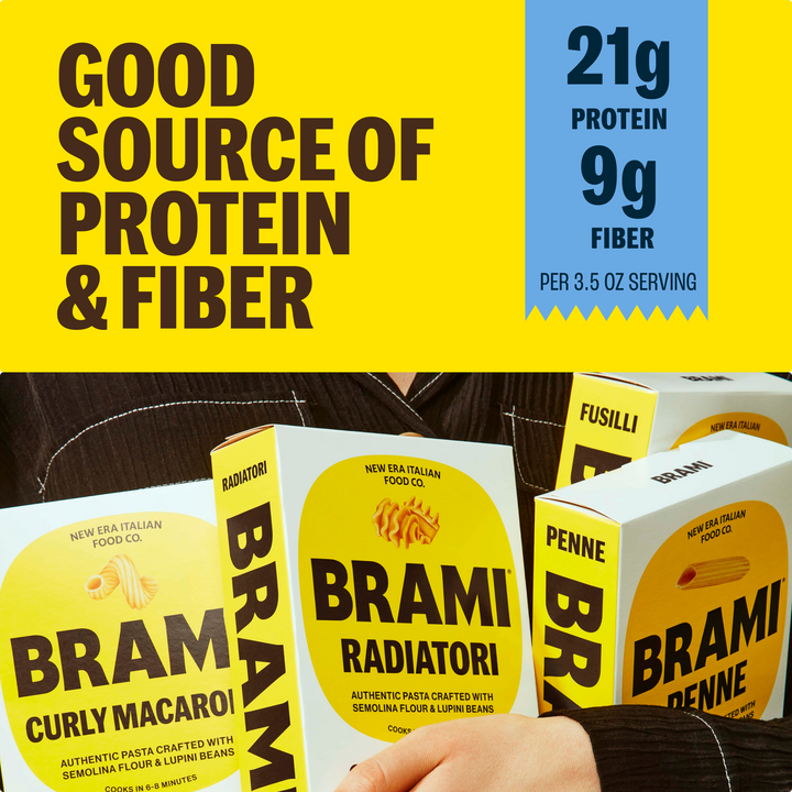 Brami - Semolina Wheat &amp; Lupini Pasta | Penne (12 oz)