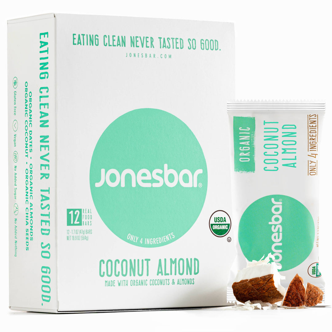 Jonesbar - JONESBAR Coconut Almond Organic Fruit &amp; Nut Bar, Gluten Free
