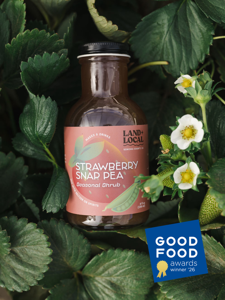 Land + Local - Strawberry Snap Pea Seasonal Shrub 8oz