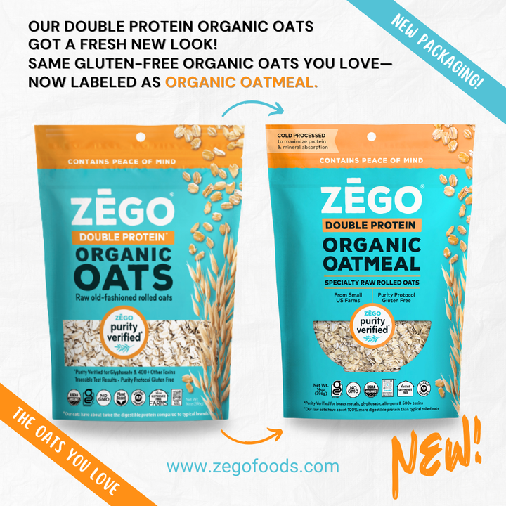 Zego - Organic Gluten-free Double Protein Oats (14 Oz)