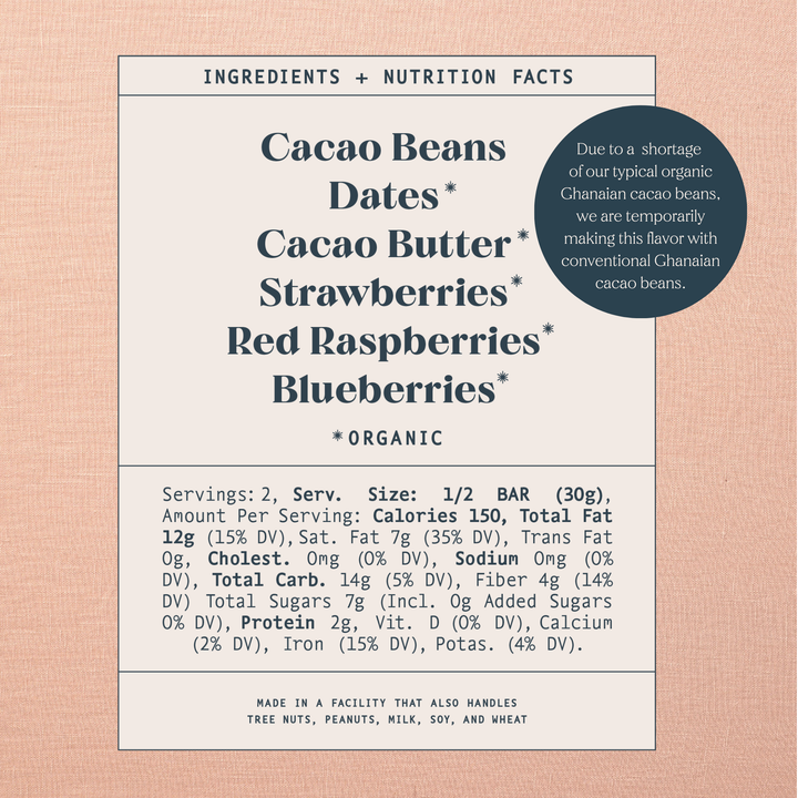 Spring &amp; Mulberry - Mixed Berry Date-Sweetened Dark Chocolate